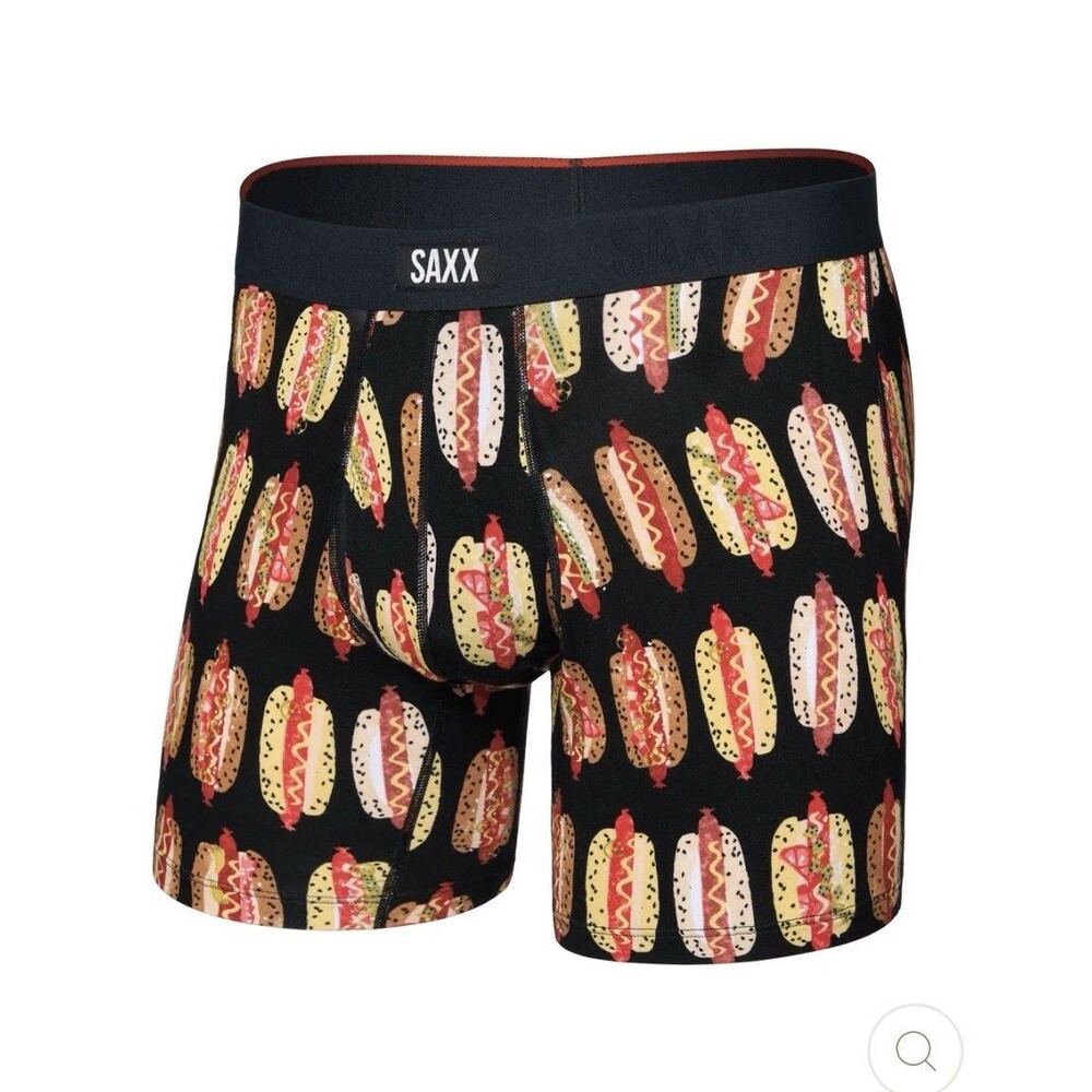 SAXX Vibe Xtra Boxer Brief Fly - Super Dawgs Black. Size S